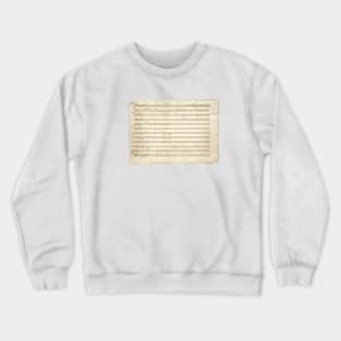 Mozart | Symphony 5 | Amadeus Mozart original manuscript score Crewneck Sweatshirt